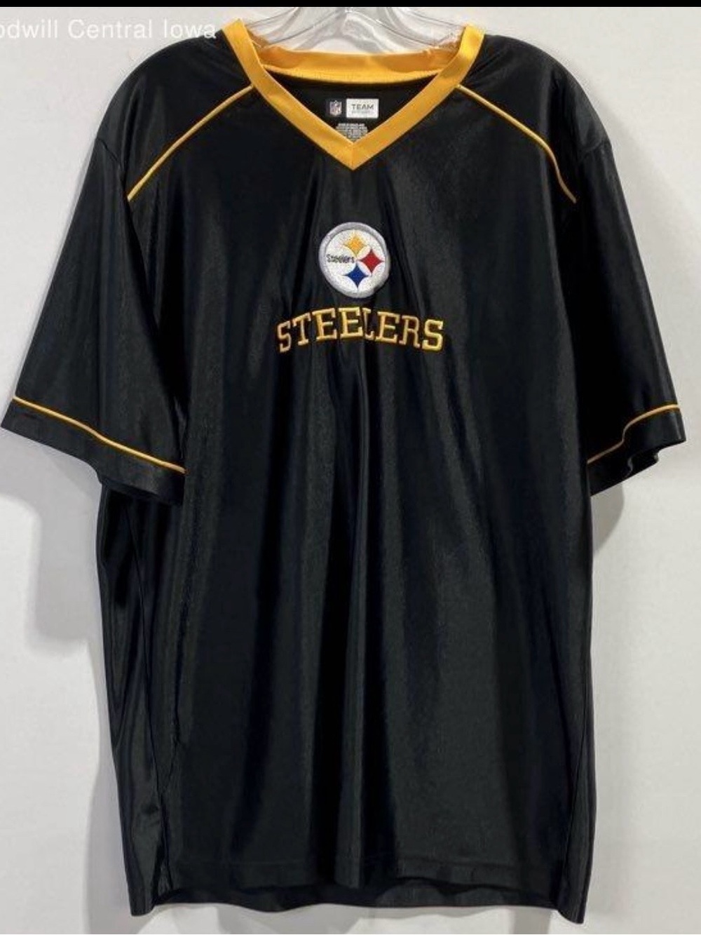 NFL Pittsburgh Steelers Black and Gold Men's Shirt